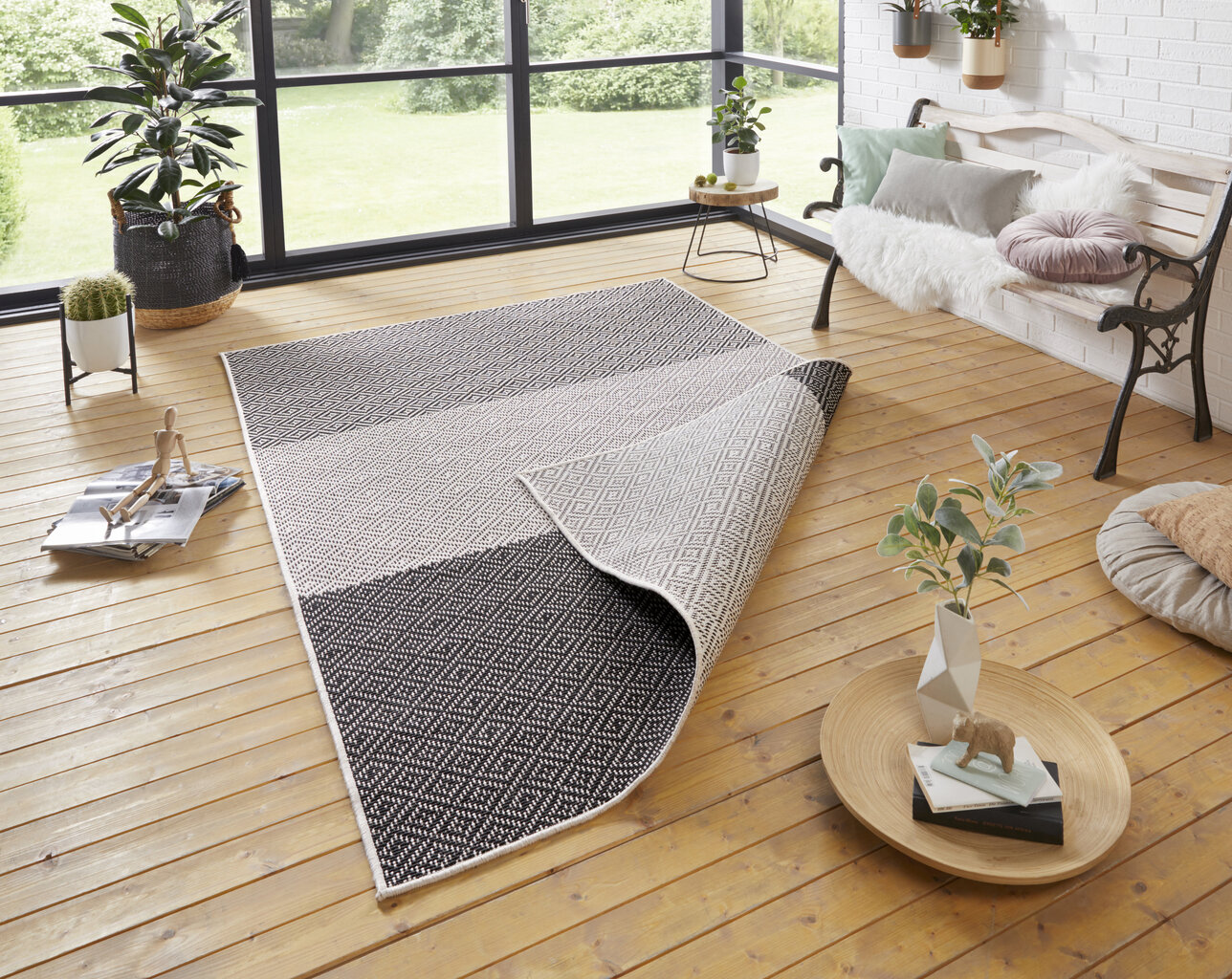 Kaksipuolinen matto NORTHRUGS Twin Supreme Black Antracite, 120x170 cm hinta ja tiedot | Isot matot | hobbyhall.fi