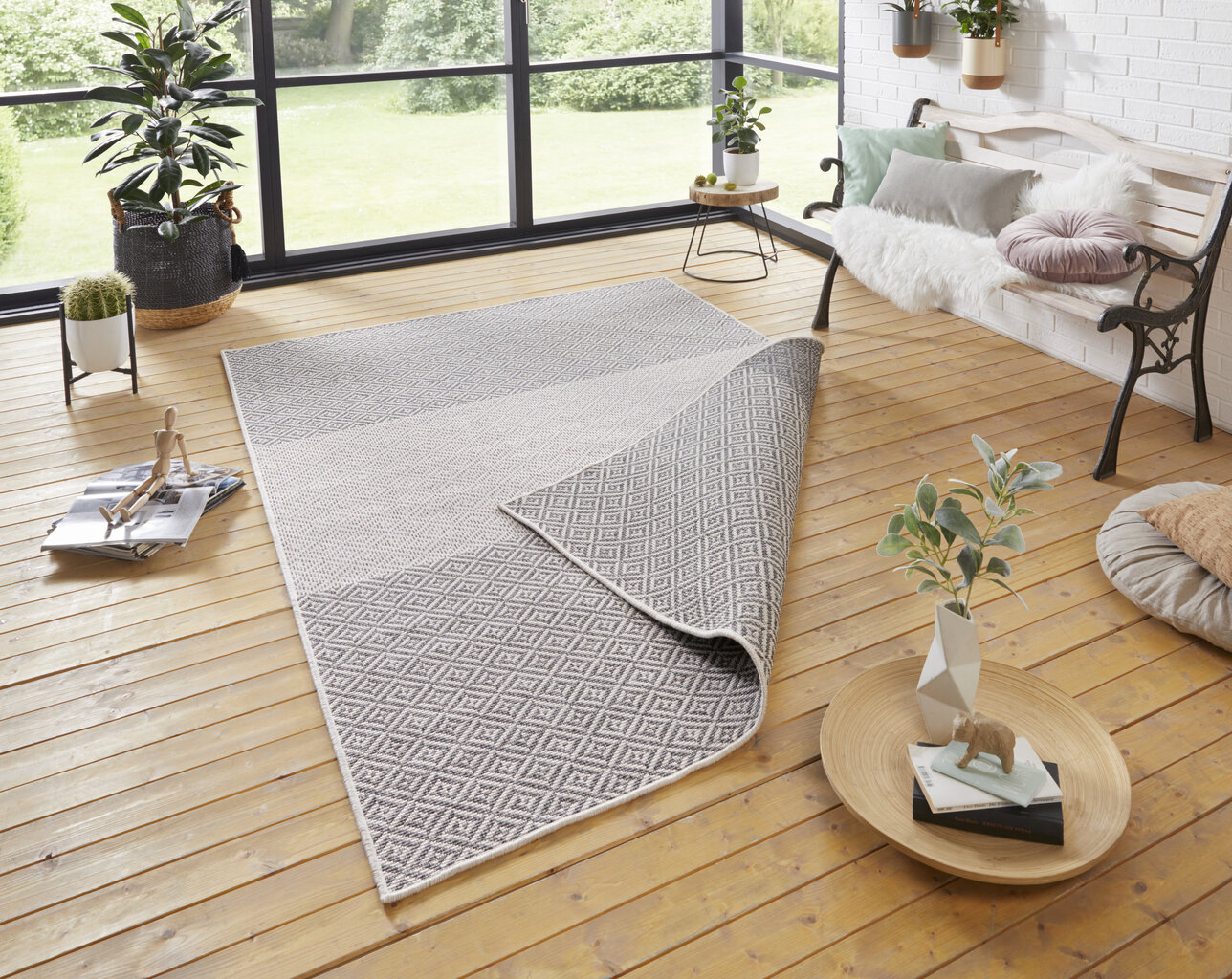 Kaksipuolinen matto NORTHRUGS Twin Supreme Grey Cream, 200x290 cm hinta ja tiedot | Isot matot | hobbyhall.fi