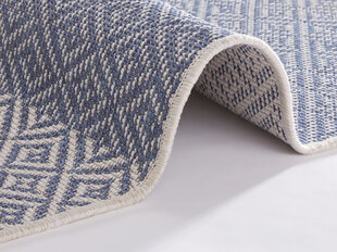 Kaksipuolinen matto NORTHRUGS Twin Supreme Blue Cream, 80x350 cm hinta ja tiedot | Isot matot | hobbyhall.fi