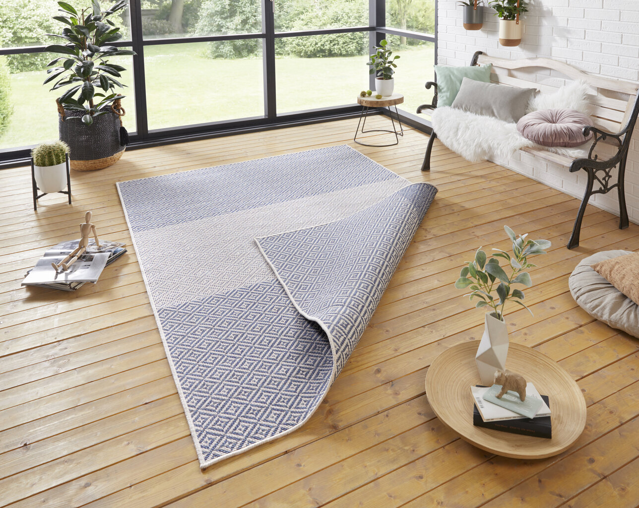 Kaksipuolinen matto NORTHRUGS Twin Supreme Blue Cream, 200x290 cm hinta ja tiedot | Isot matot | hobbyhall.fi