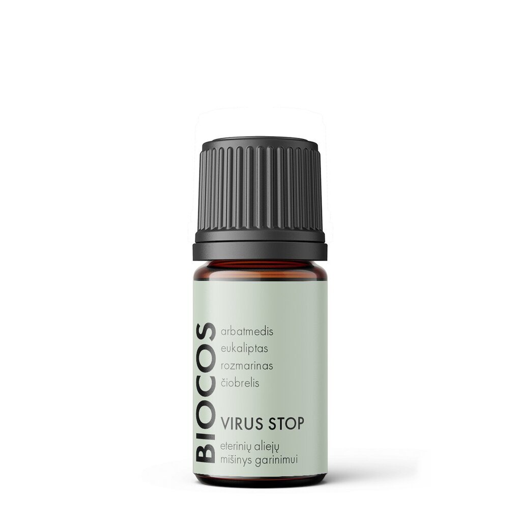 100% luonnollinen eteerinen öljy aromaterapia seos VIRUS STOP BIOCOS academy, 5 ml hinta ja tiedot | Eteeriset ja kosmeettiset öljyt | hobbyhall.fi