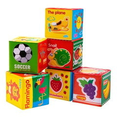 Bocioland Soft Developing Blocks - Kehitys kuutiot 6kpl., BL015. hinta ja tiedot | Vauvan lelut | hobbyhall.fi