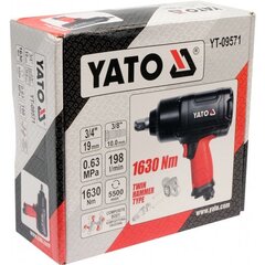 Pneumaattinen jakoavain Yato 3/4" 1630Nm (YT-09571) hinta ja tiedot | Akkuporakoneet ja ruuvinvääntimet | hobbyhall.fi