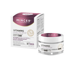 Mincer Pharma Vitamins Philosophy No.1003 -korjaava yövoide ikääntymistä vastaan, 50 ml hinta ja tiedot | MCR Corporation Kasvojenhoitotuotteet | hobbyhall.fi