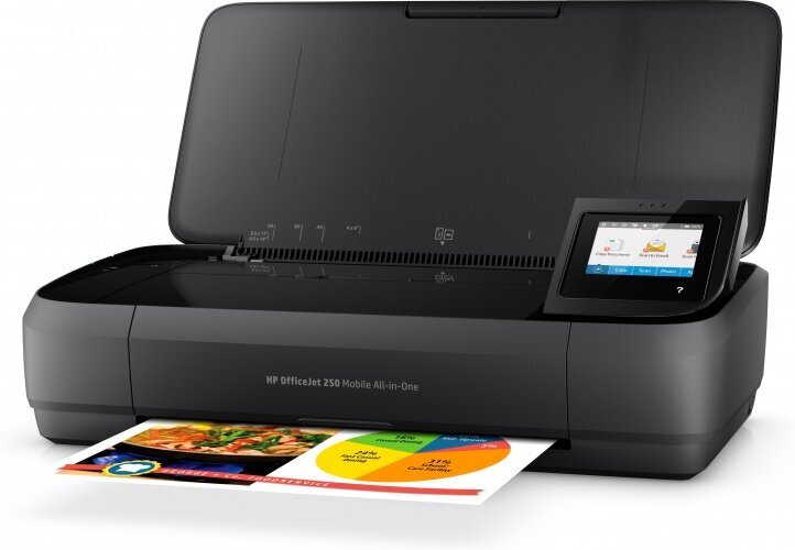 HP OfficeJet 250 Mobile A4, Wifi, Color, All in One hinta ja tiedot | Tulostimet | hobbyhall.fi