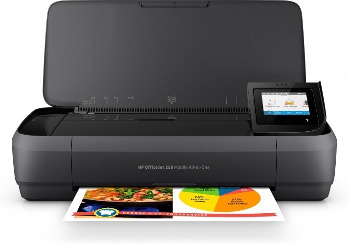 HP OfficeJet 250 Mobile A4, Wifi, Color, All in One hinta ja tiedot | Tulostimet | hobbyhall.fi