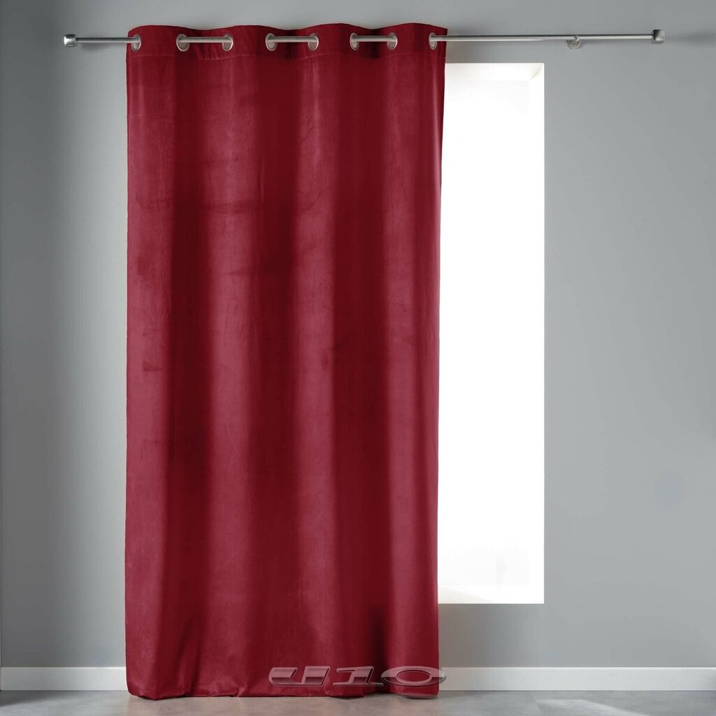 Douceur d'Intérieur Velvetine -samettiverho, viininpunainen, 140 x 240 cm hinta ja tiedot | Verhot | hobbyhall.fi