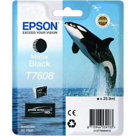 Epson mustekasetti c13t76084010, t7608, matta musta hinta ja tiedot | Laserkasetit | hobbyhall.fi