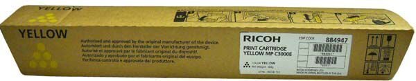 ricoh alkuperäinen väriaine 888641, 884947, 842031, keltainen, 15000p, ricoh mpc 2000, 2500, ad, 3000, ad, o hinta ja tiedot | Laserkasetit | hobbyhall.fi