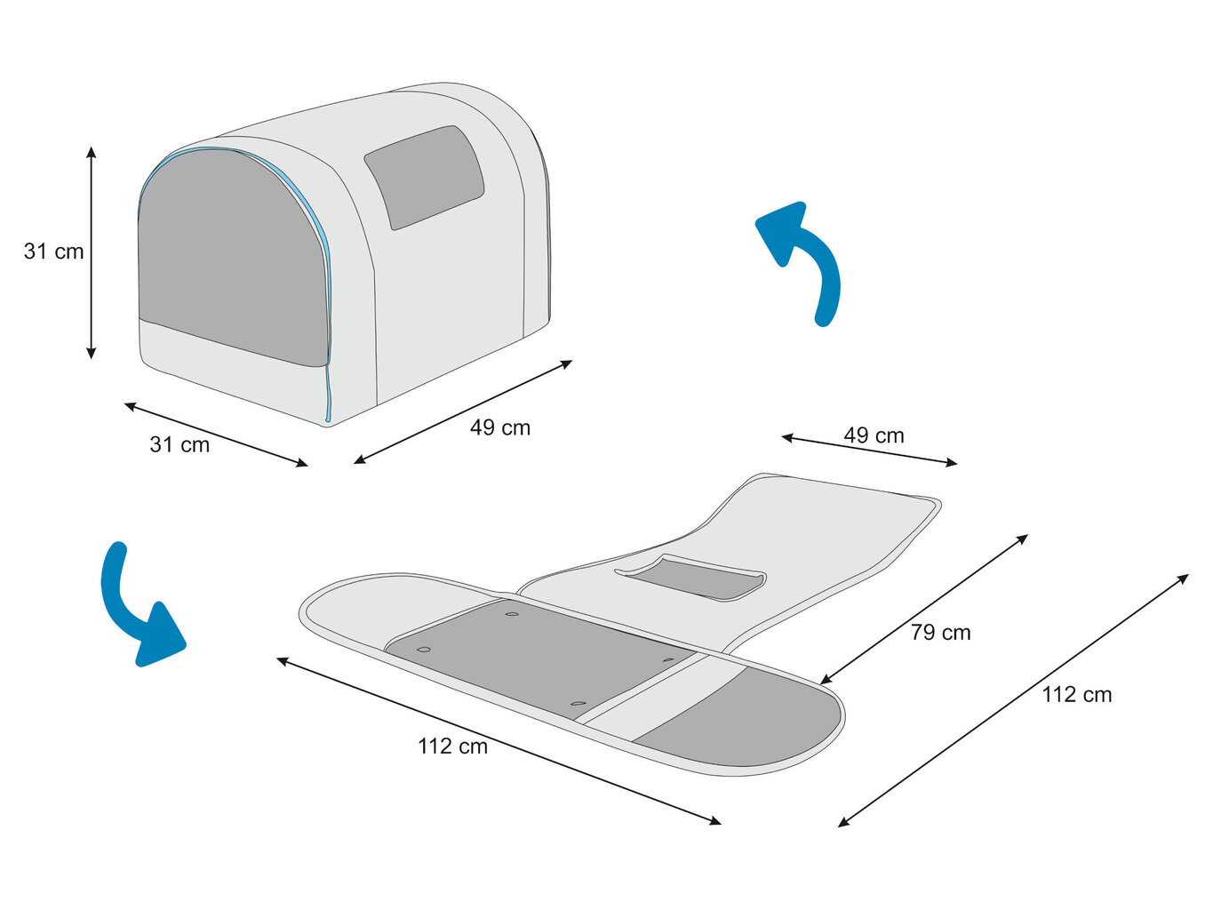 Tube R2 - Eläinten kuljetuslaukku, väritykseltään harmaa. hinta ja tiedot | Kuljetushäkit ja kuljetuslaatikot | hobbyhall.fi