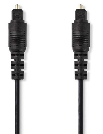 Nedis Digital Audio Cable TosLink 2m Black hinta ja tiedot | Kaapelit ja adapterit | hobbyhall.fi