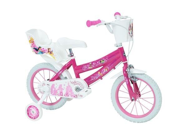 Lasten pyörä Huffy Princess 14" Bike, valkoinen/vaaleanpunainen hinta ja tiedot | Polkupyörät | hobbyhall.fi