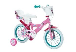 Lasten pyörä Huffy Minnie 14", pinkki/valkoinen hinta ja tiedot | Polkupyörät | hobbyhall.fi