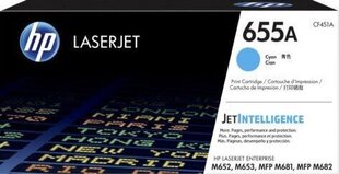 HP 655A LaserJet Toner Cartridge Cyan hinta ja tiedot | Laserkasetit | hobbyhall.fi