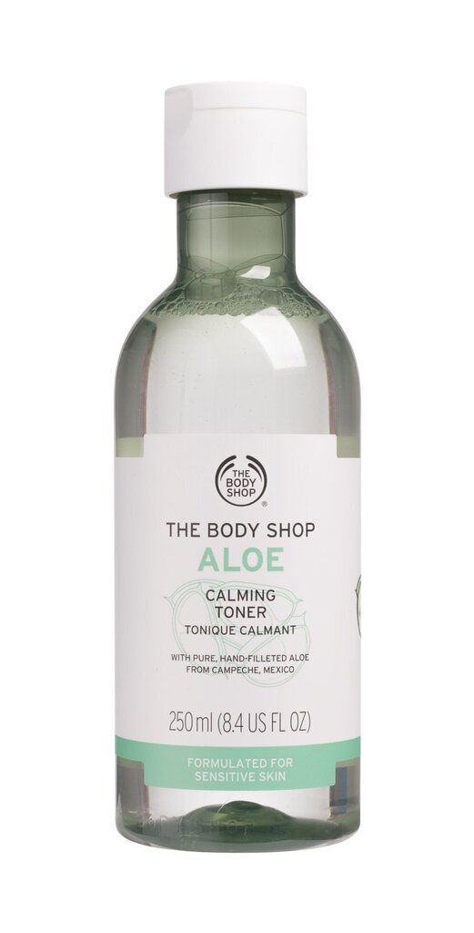 Rauhoittava kasvovesi The Body Shop Aloe Vera 250 ml hinta ja tiedot | Kasvojen puhdistusaineet | hobbyhall.fi