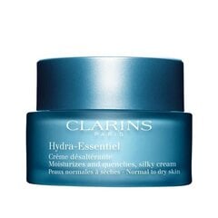 Clarins Hydra-Essentiel Silky kosteuttava kasvovoide 50 ml hinta ja tiedot | Kasvovoiteet | hobbyhall.fi