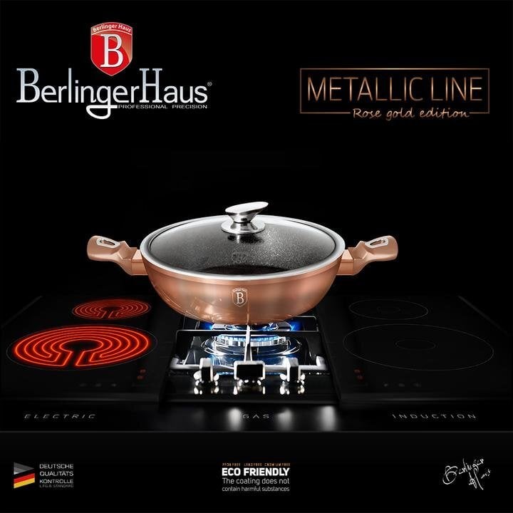 Berlinger Haus Metallic Line Rose Gold Edition kattila, 28 cm, 3,8 l hinta ja tiedot | Kattilat ja painekattilat | hobbyhall.fi