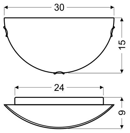 Palina Plafond - Lamppu. 1/2 NI 1X60W 1X60W. hinta ja tiedot | Kattovalaisimet | hobbyhall.fi