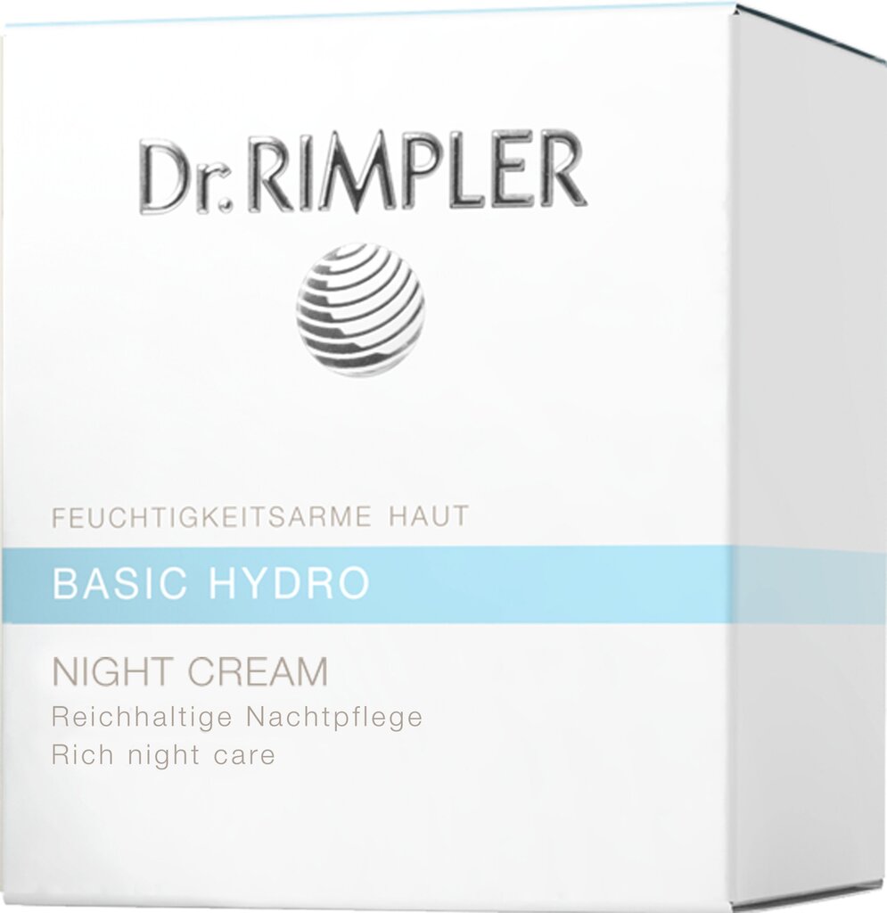 Proteiinia sisältävä yövoide Dr.Rimpler Basic Hydro 50 ml hinta ja tiedot | Kasvovoiteet | hobbyhall.fi