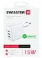 Swissten Smart IC 3x USB 3А 15W hinta ja tiedot | Puhelimen laturit | hobbyhall.fi
