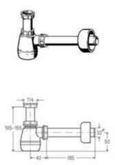 Bidee-sifoni 1/4" VIEGA hinta ja tiedot | Vesilukot | hobbyhall.fi