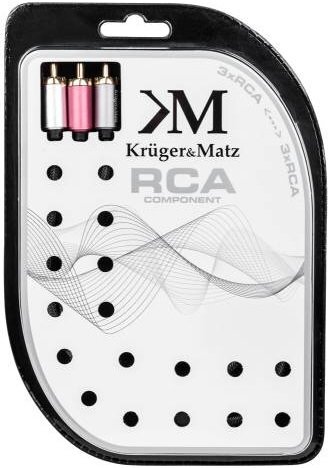 Kruger & Matz 3 RCA / 3 RCA, 3 m hinta ja tiedot | Kaapelit ja adapterit | hobbyhall.fi