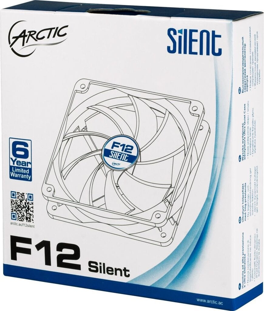 Arctic Fan F12 Silent (ACFAN00027A) hinta ja tiedot | Tietokoneen tuulettimet | hobbyhall.fi