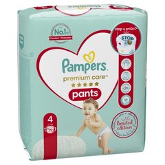 PAMPERS Premium Care Pants -housuvaipat, koko 4, 22-17 kg, 20 kpl hinta ja tiedot | Vaipat | hobbyhall.fi