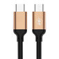USB-kaapeli Joyroom Datakaapeli S-M330, Type-C - Type-C, 2 m, musta/kulta hinta ja tiedot | Puhelinkaapelit | hobbyhall.fi