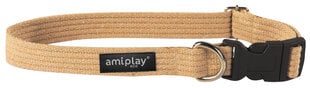 Puuvillakaulapanta Amiplay, S, beige hinta ja tiedot | Koiran valjaat ja kaulapannat | hobbyhall.fi