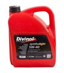 Moottoriöljy Divinol Syntholight 5W40, 5L hinta ja tiedot | Moottoriöljyt | hobbyhall.fi