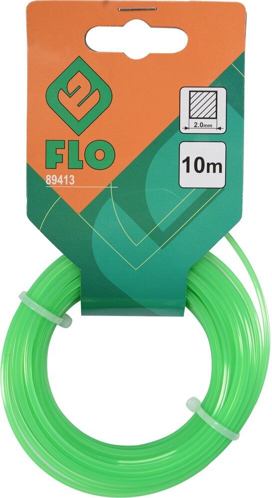 Trimmerin karpalo (neliö) Flo d-(2.0x2.0)mm x 10m (89413) hinta ja tiedot | Puutarhatyökalujen tarvikkeet | hobbyhall.fi