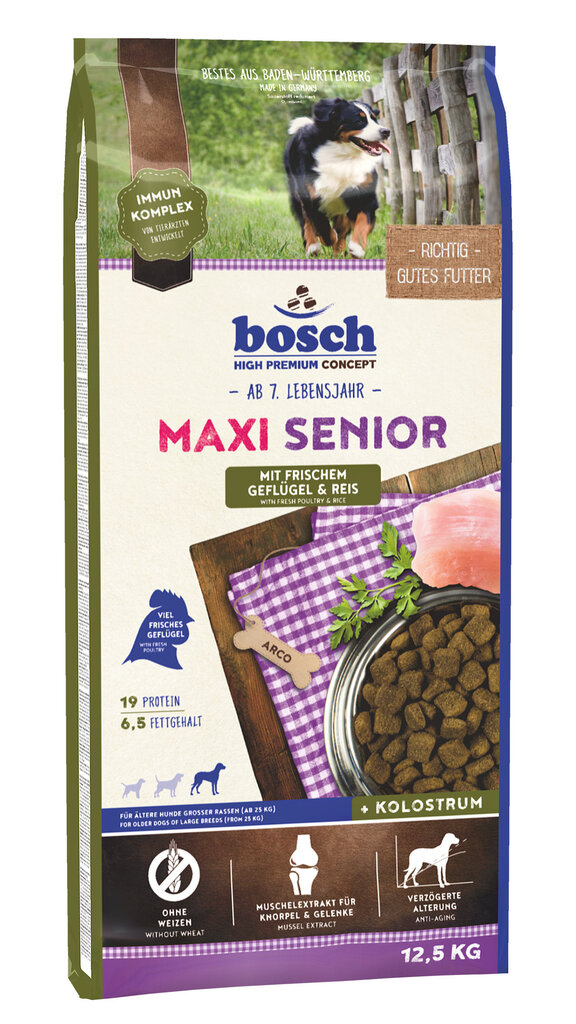 Bosch Petfood Maxi Senior (High Premium) 12,5 kg hinta ja tiedot | Koiran kuivaruoka | hobbyhall.fi