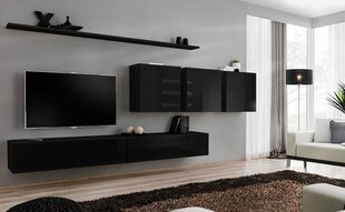 Switch VII -huonekalusetti, musta/tammi hinta ja tiedot | TV- ja mediakalusteet | hobbyhall.fi