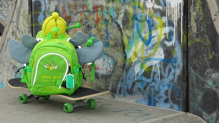 Lasten urheilureppu Wheel Bee® Kiddy Bee, vihreä hinta ja tiedot | Urheilukassit ja reput | hobbyhall.fi
