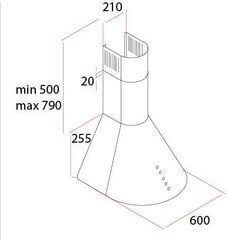 Schlosser H35 60/750X hinta ja tiedot | Liesituulettimet | hobbyhall.fi