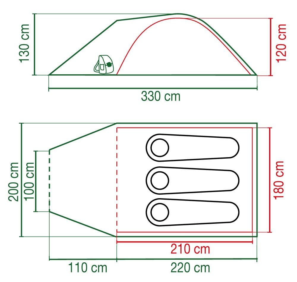 Teltta Coleman Kobuk Valley 3 Plus hinta ja tiedot | Teltat | hobbyhall.fi