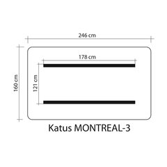Montreal 3 -keinukatto, ruskea hinta ja tiedot | Puutarhakeinut | hobbyhall.fi