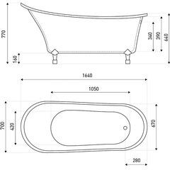 Kylpyamme Kerra Antica W162 hinta ja tiedot | Kerra Kodin remontointi | hobbyhall.fi