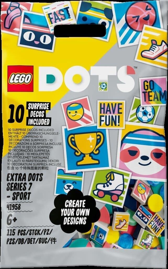 41958 LEGO® DOTS Extra DOTS Sarja 7 SPORTTI hinta ja tiedot | LEGOT ja rakennuslelut | hobbyhall.fi