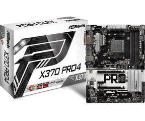 ASRock X370 PRO4 -emolevy, AMD A Series, AM4 socket, DDR4 RAM, ATX hinta ja tiedot | Emolevyt | hobbyhall.fi