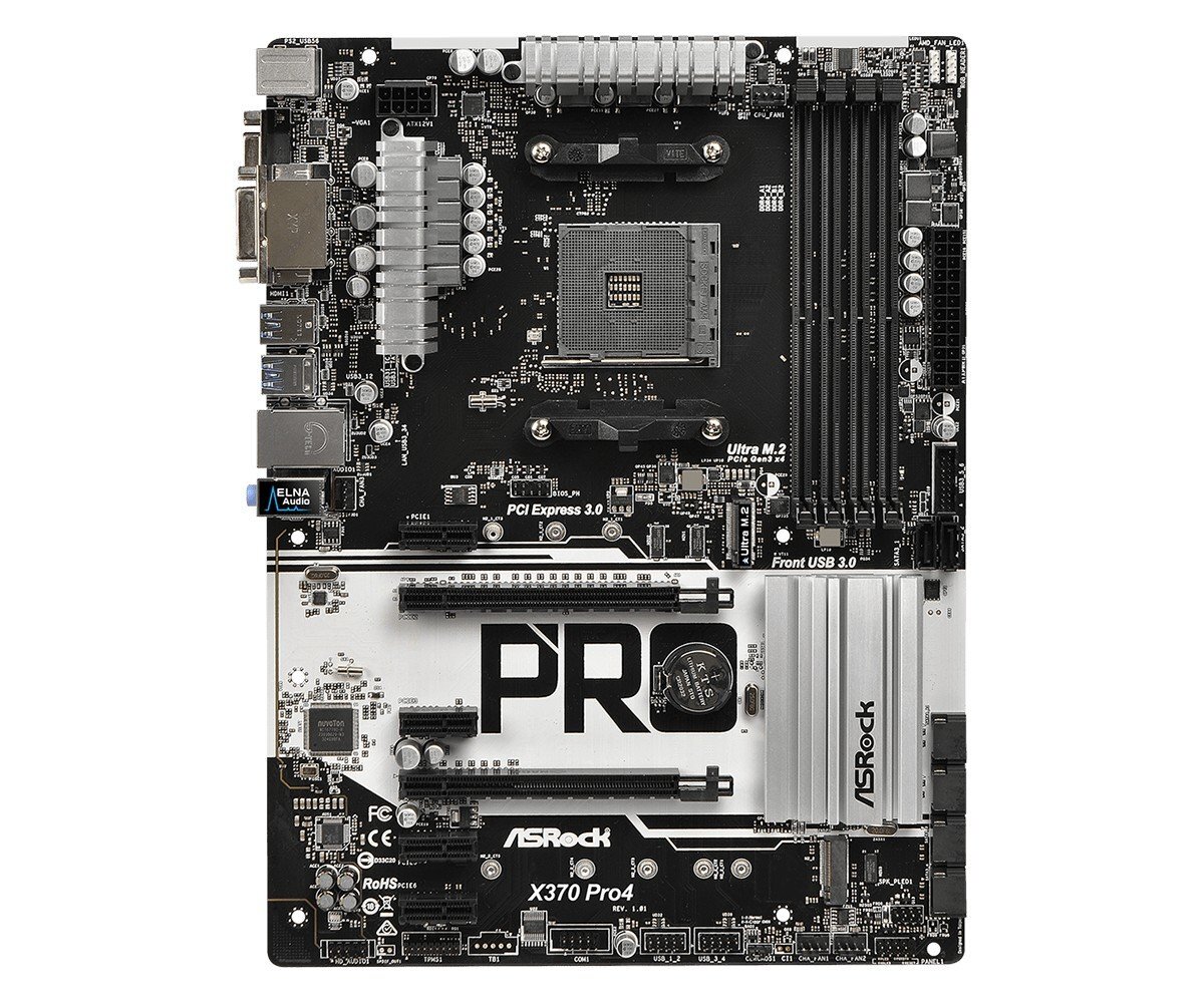 ASRock X370 PRO4 -emolevy, AMD A Series, AM4 socket, DDR4 RAM, ATX hinta ja tiedot | Emolevyt | hobbyhall.fi