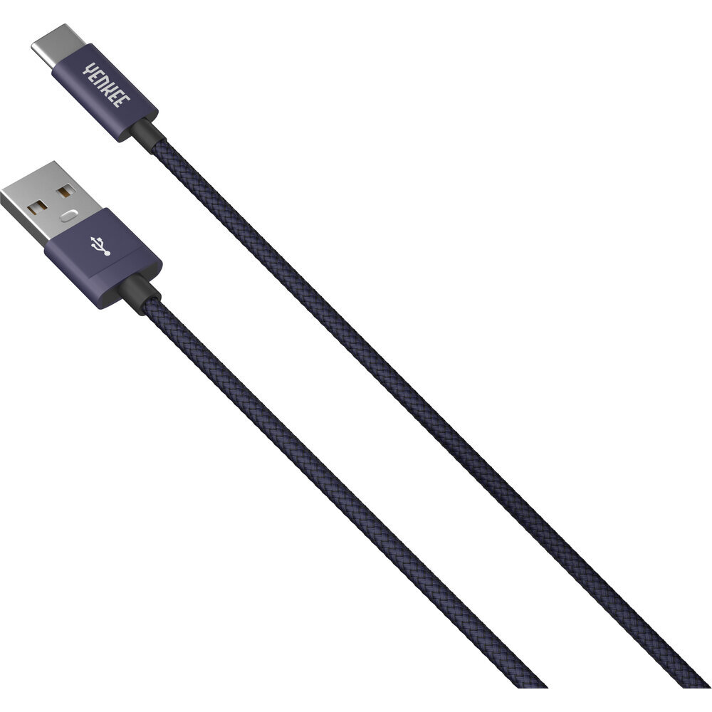 YENKEE - Punottu kaapeli, 2.0 USB A - USB C, 480 Mbps, 3A, 2m, alumiinikotelo, väriltään violetti. hinta ja tiedot | Puhelinkaapelit | hobbyhall.fi