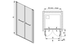 Suihkuovi Sanplast Pristige III DD/PR III 80s, matta hopea hinta ja tiedot | Suihkuseinät ja -ovet | hobbyhall.fi