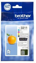 BROTHER LC3211VALDR VALUE PACK (LC3211 BK/C/M/Y) hinta ja tiedot | Mustekasetit | hobbyhall.fi