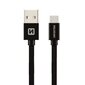 Swissten Textile Universal Quick Charge 3.1 USB-C Data and Charging Cable 3m Black hinta ja tiedot | Puhelinkaapelit | hobbyhall.fi