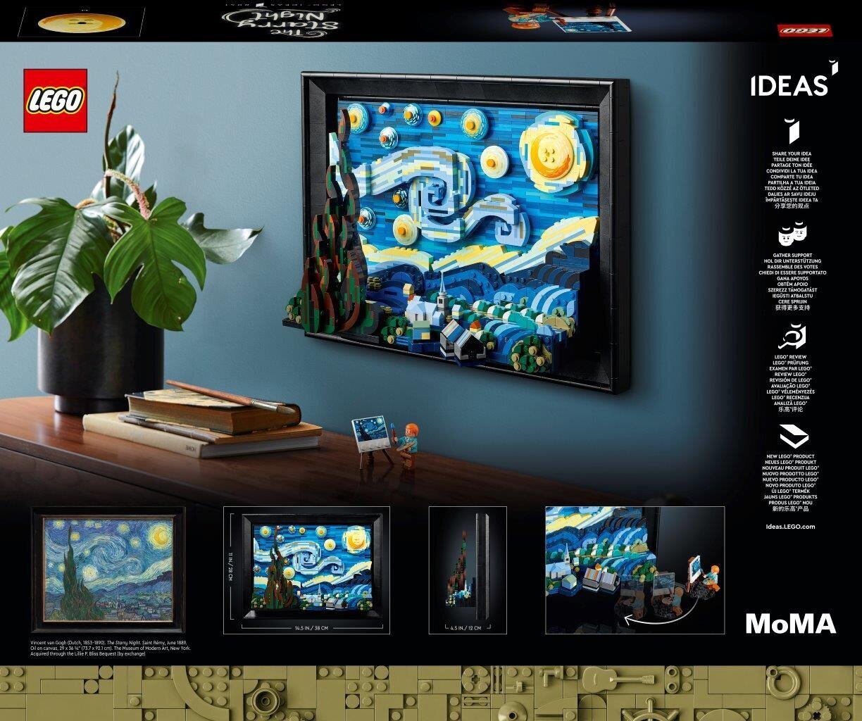 21333 LEGO® Vincent van Gogh – Tähtikirkas yö hinta ja tiedot | LEGOT ja rakennuslelut | hobbyhall.fi