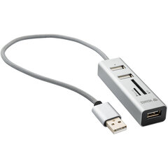 YENKEE - USB-keskitin. YHC 101SR, USB A - 3x USB 2.0, SD-paikka, micro SD, 480 Mbps, 0.3m hinta ja tiedot | Yenkee Tietokoneet ja pelaaminen | hobbyhall.fi