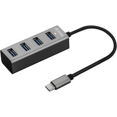 YENKEE - USB-keskitin, YHB C430, USB A - 4x USB 3.0, 5 Gbps, 0.1m. hinta ja tiedot | Adapterit | hobbyhall.fi