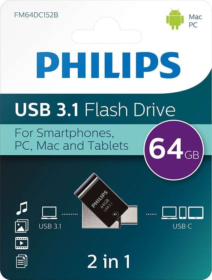 Philips FM64DC152B/00 hinta ja tiedot | Muistitikut | hobbyhall.fi